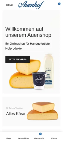 Der Auenshop auf dem Smartphone