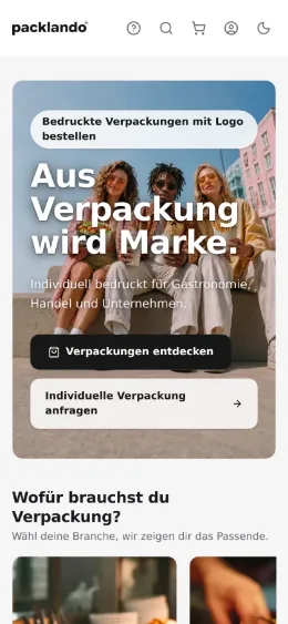 Dieselbe Seite auf dem Smartphone